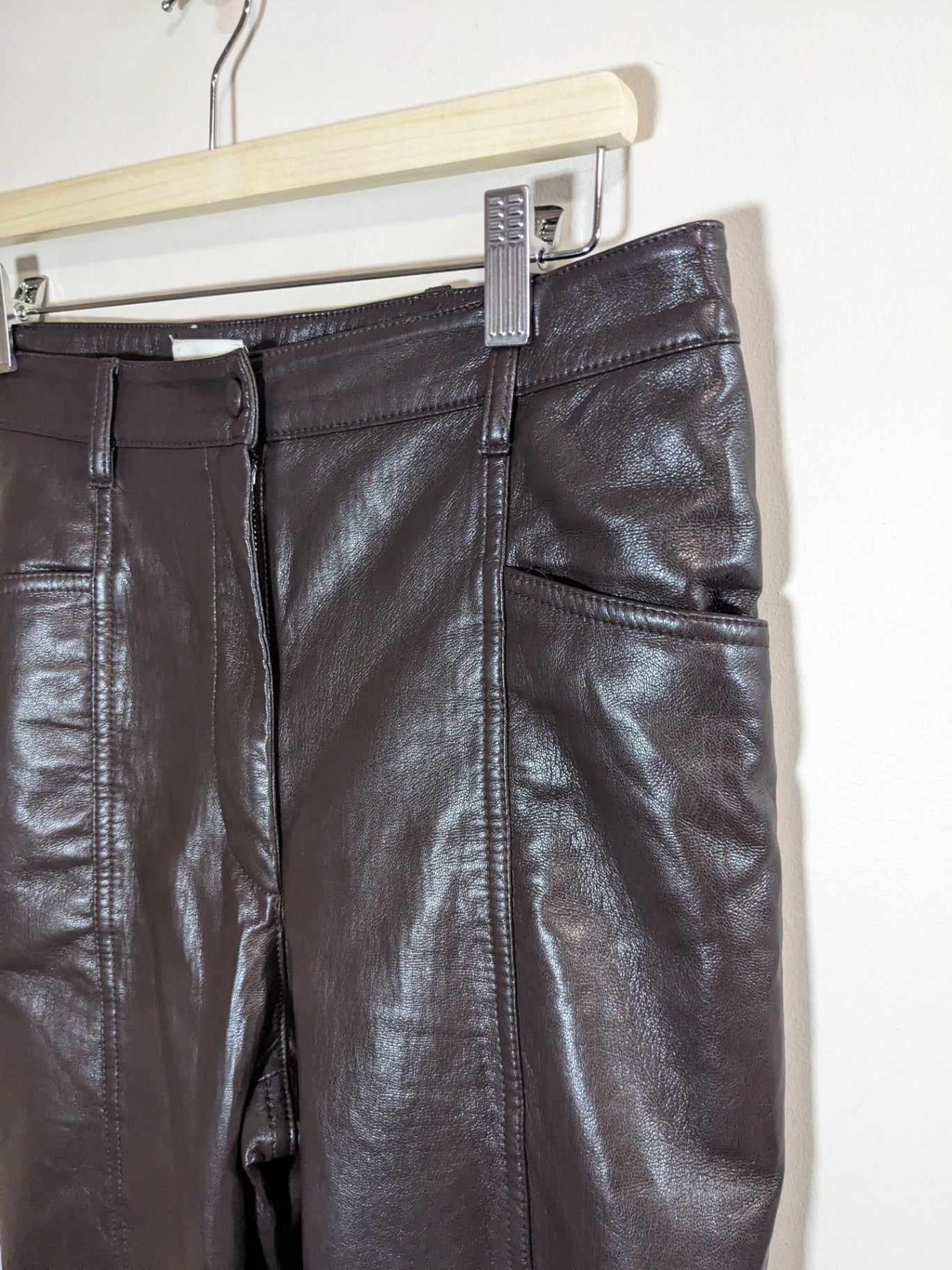 Wilfred Leather Brown Pants - sz 10