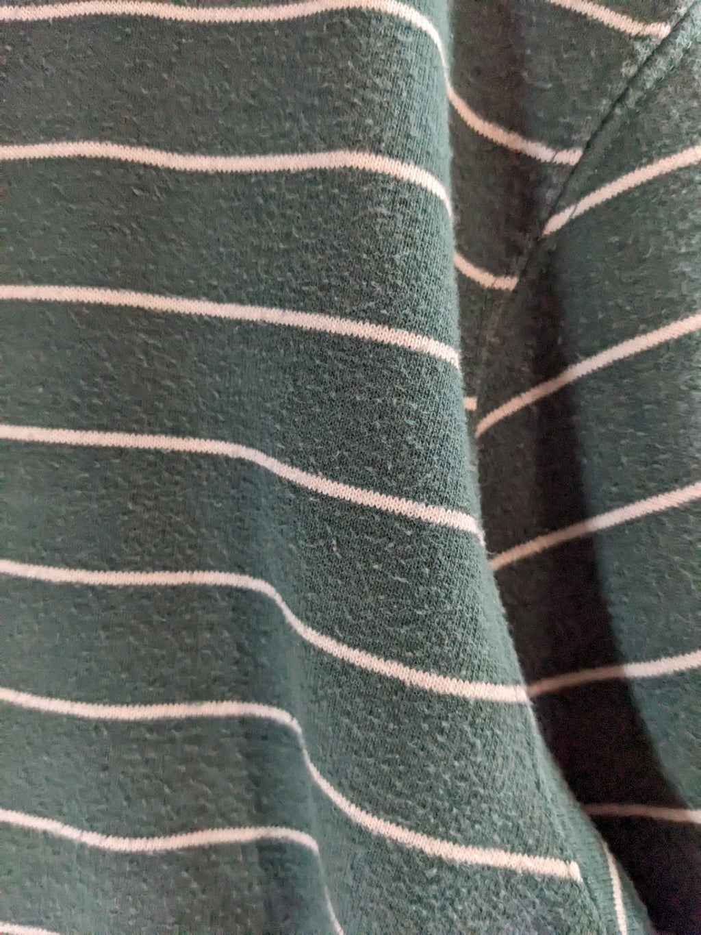 Pull & Bear Green Striped Crewneck - L