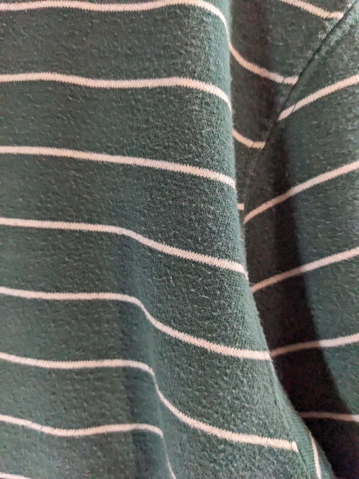 Pull & Bear Green Striped Crewneck - L