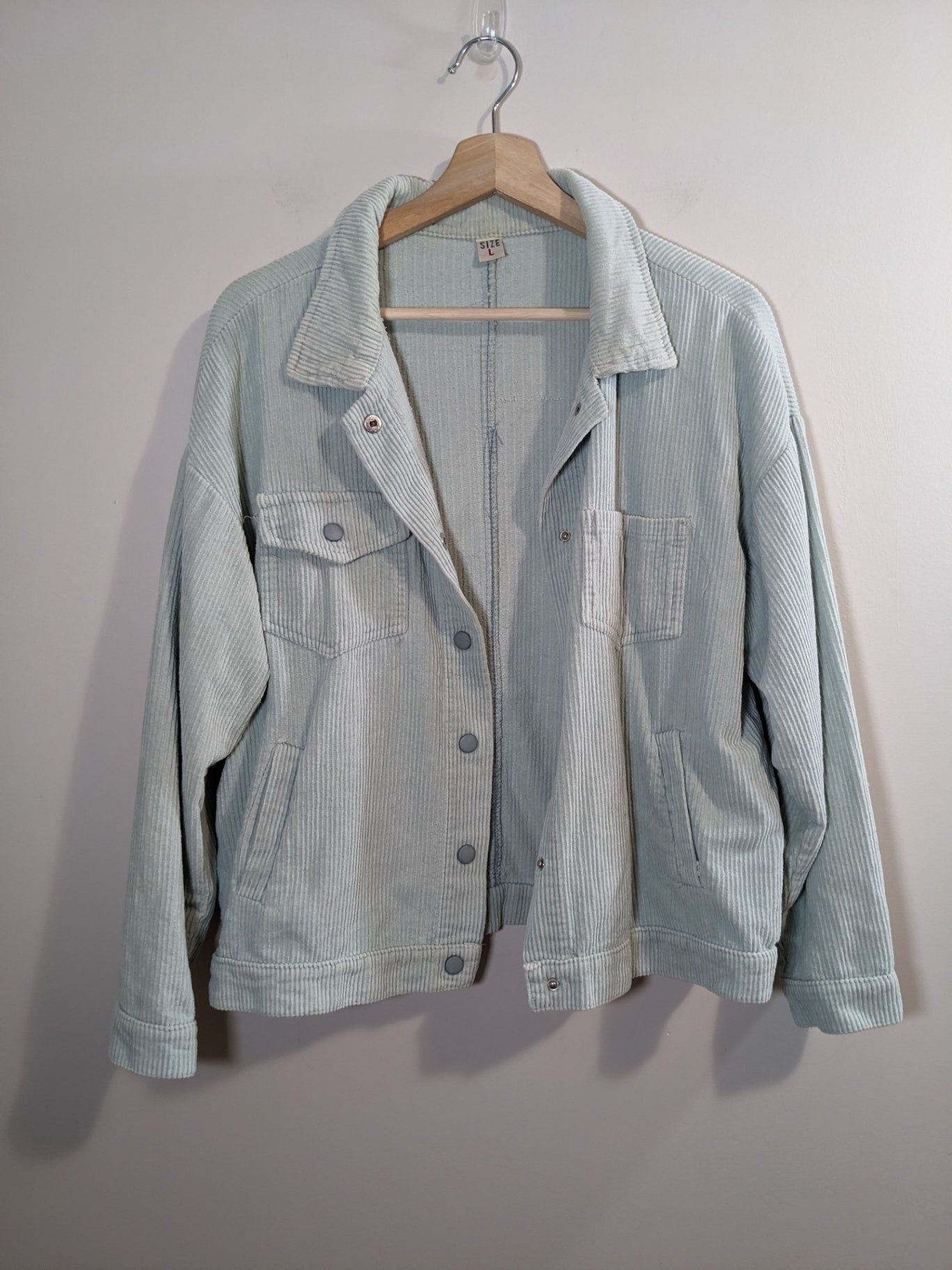 Mint Green Corduroy Jacket - L