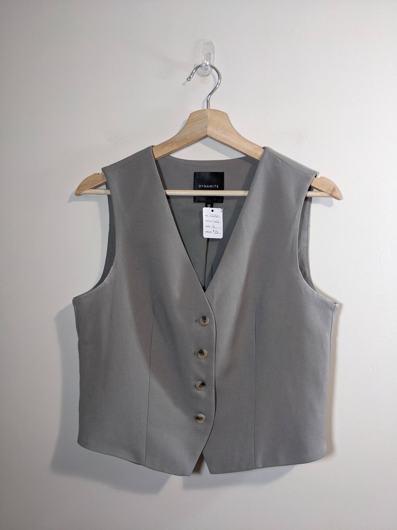 Dynamite Grey Vest - S
