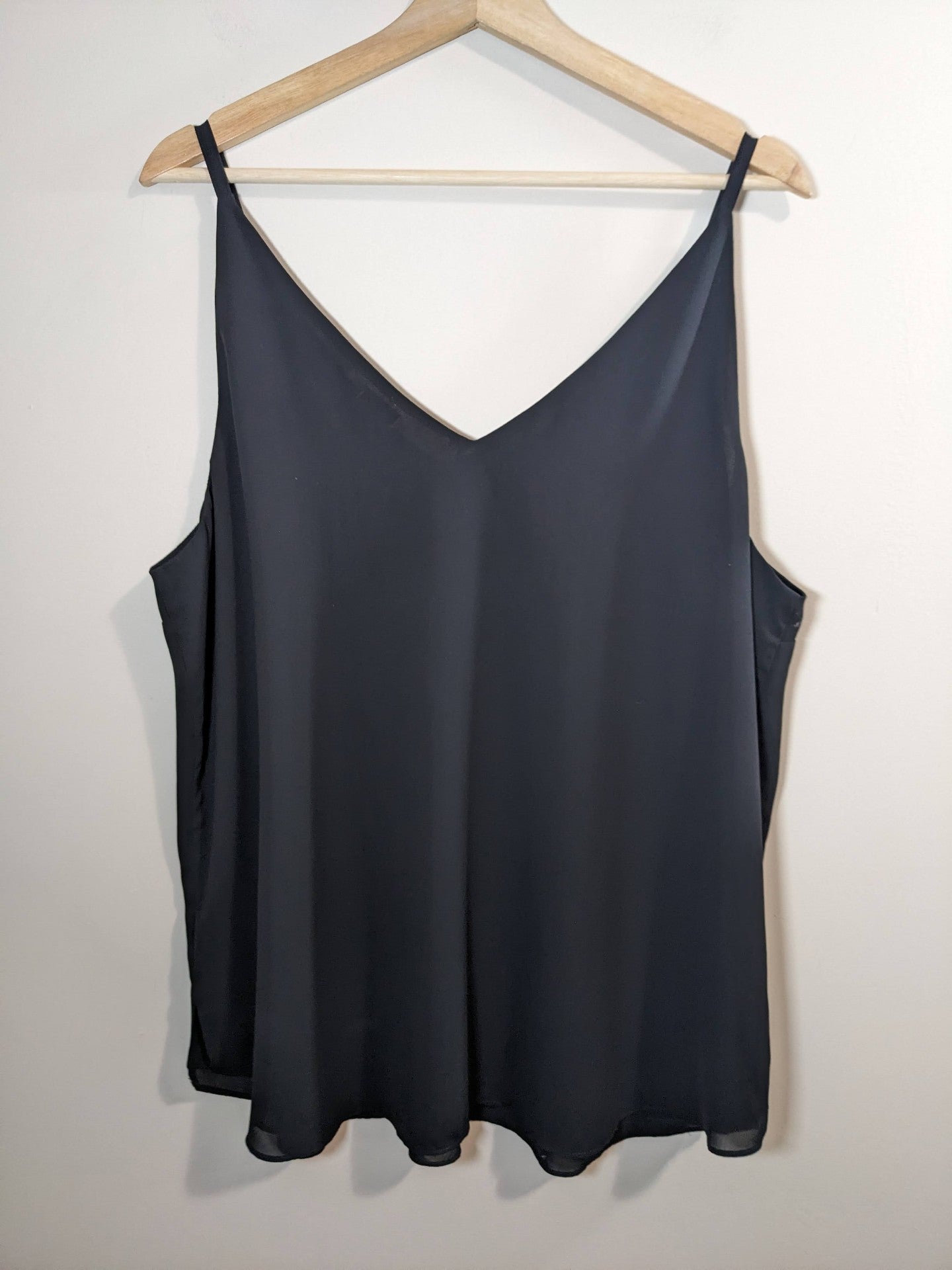 Kismet Black Spaghetti Strap Blouse- XL