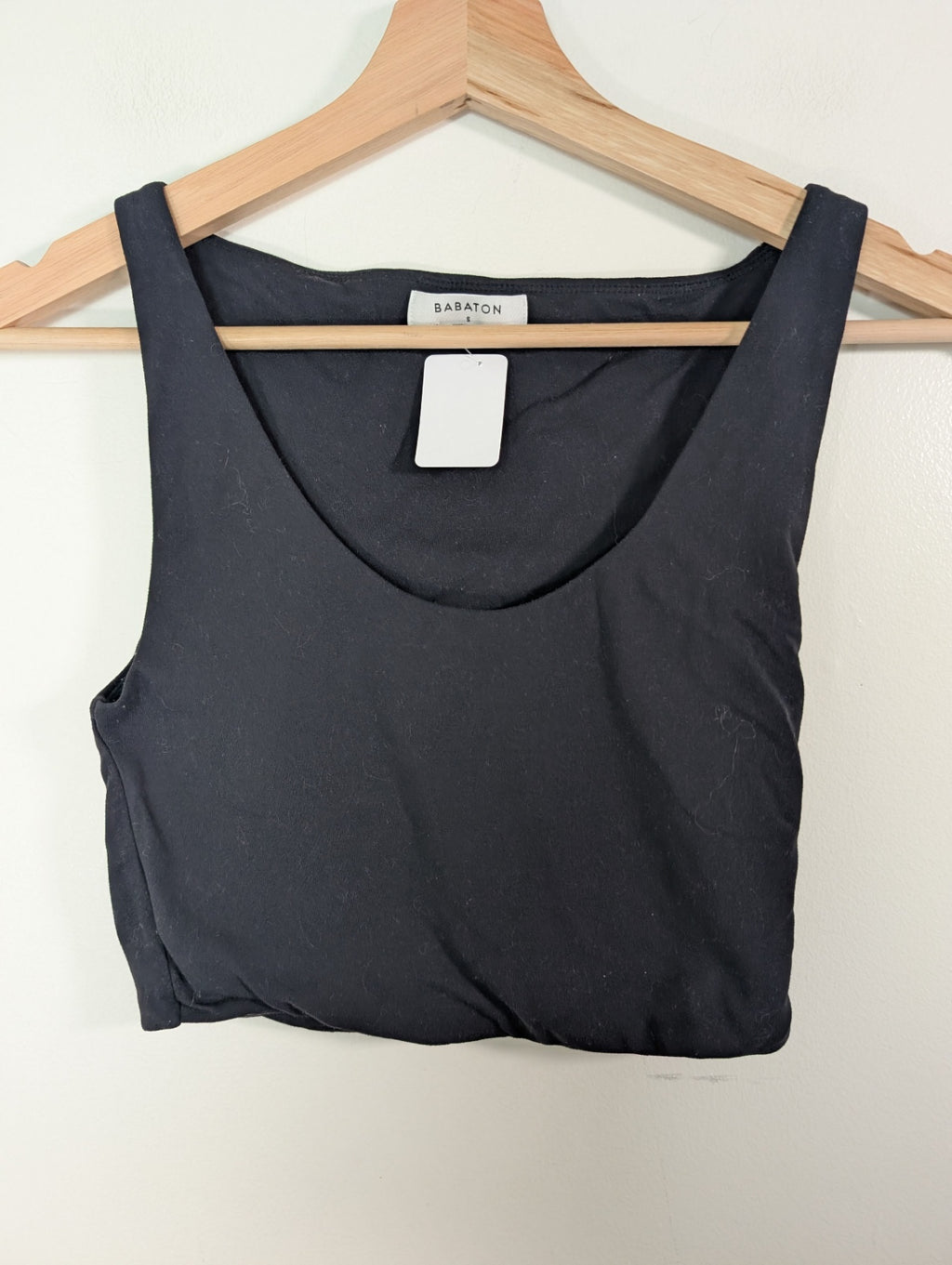 Babaton black crop tank - S