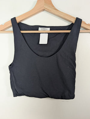 Babaton black crop tank - S