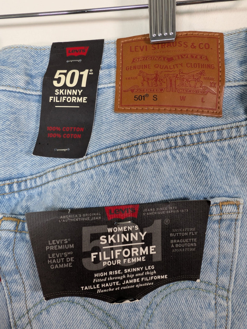 NWT Levi's 501 skinny - W 32 L 34