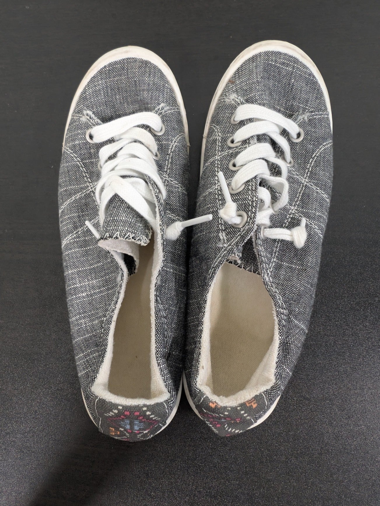 Unknown brand grey canvas sneakers  - appears SZ 5