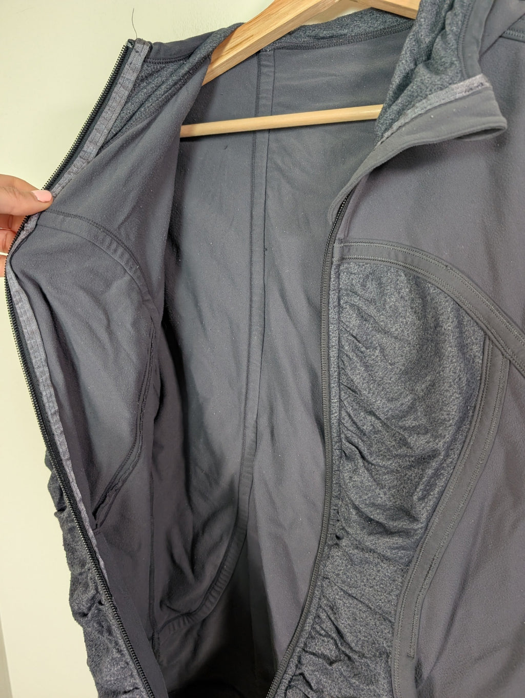 Lululemon grey scuba zip-up - appears Medium