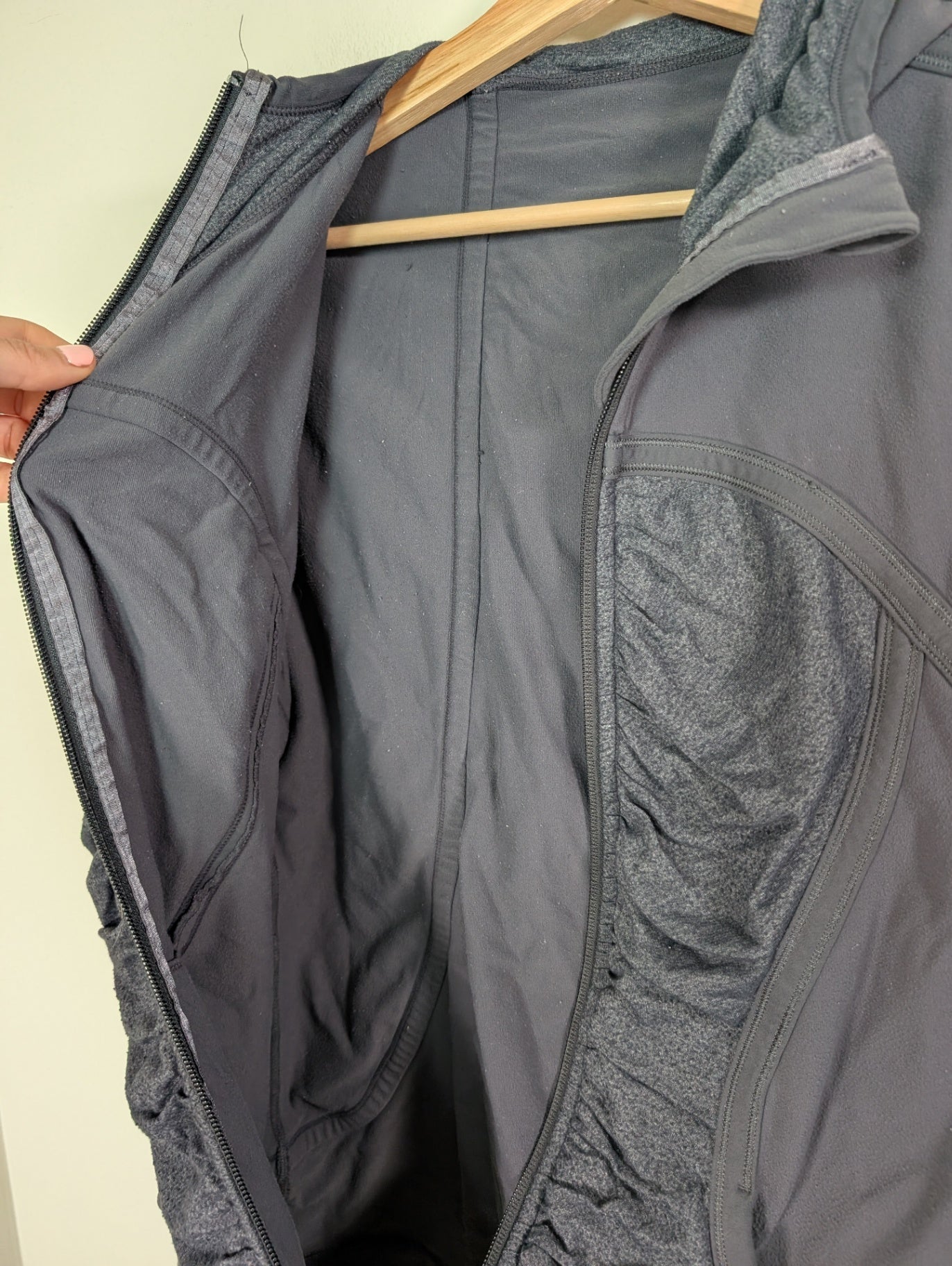 Lululemon grey scuba zip-up - appears Medium