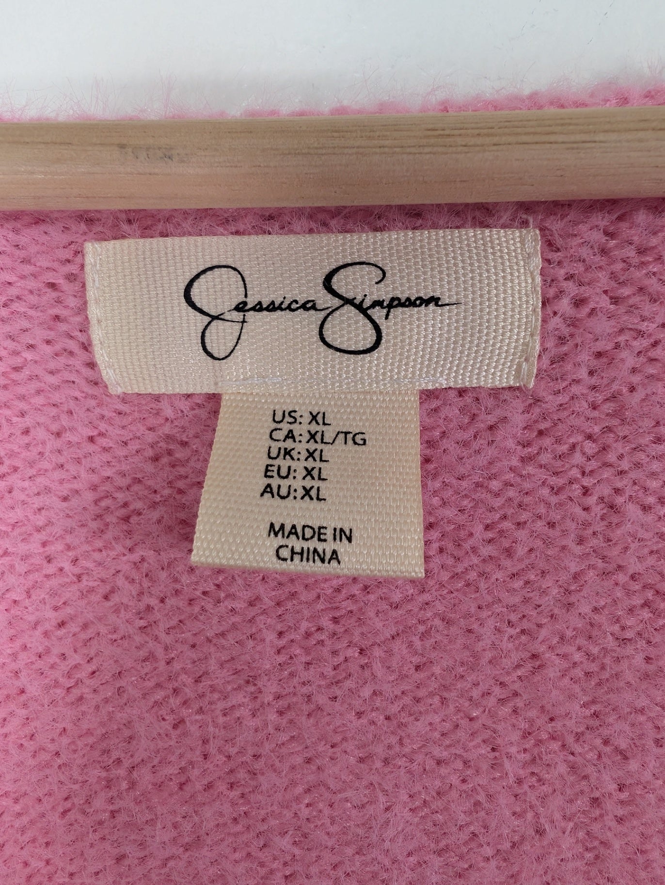 Jessica Simpson pink faux wrap sweater - XL