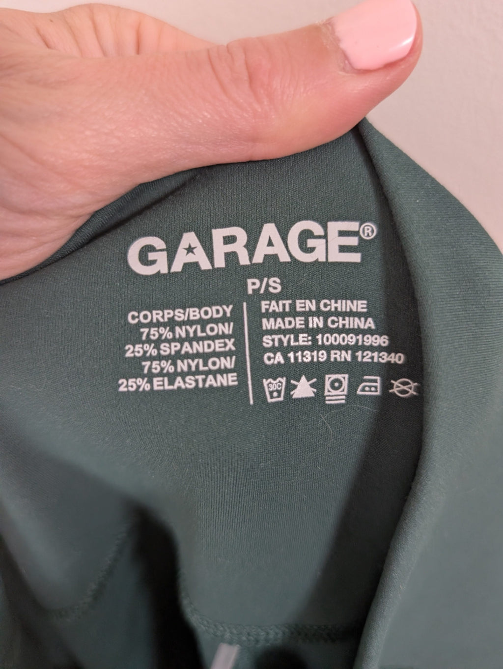 Garage green flare legging - S