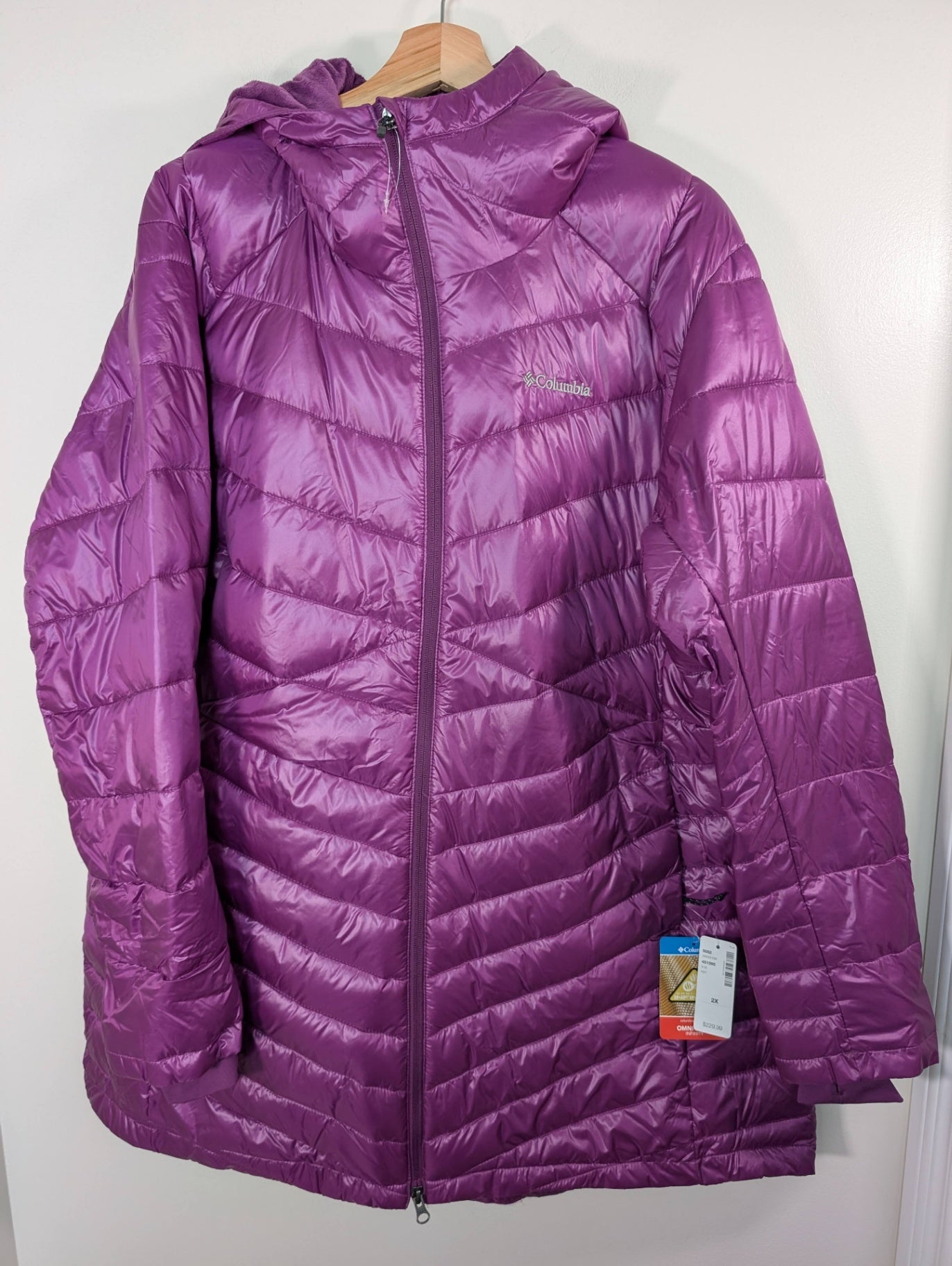NWT Columbia metallic purple puffer - 2XL