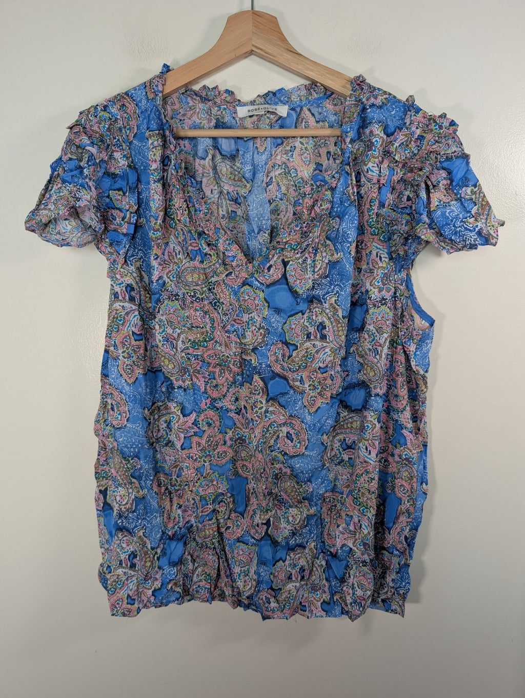 Rose + Olive paisley blouse - 2XL