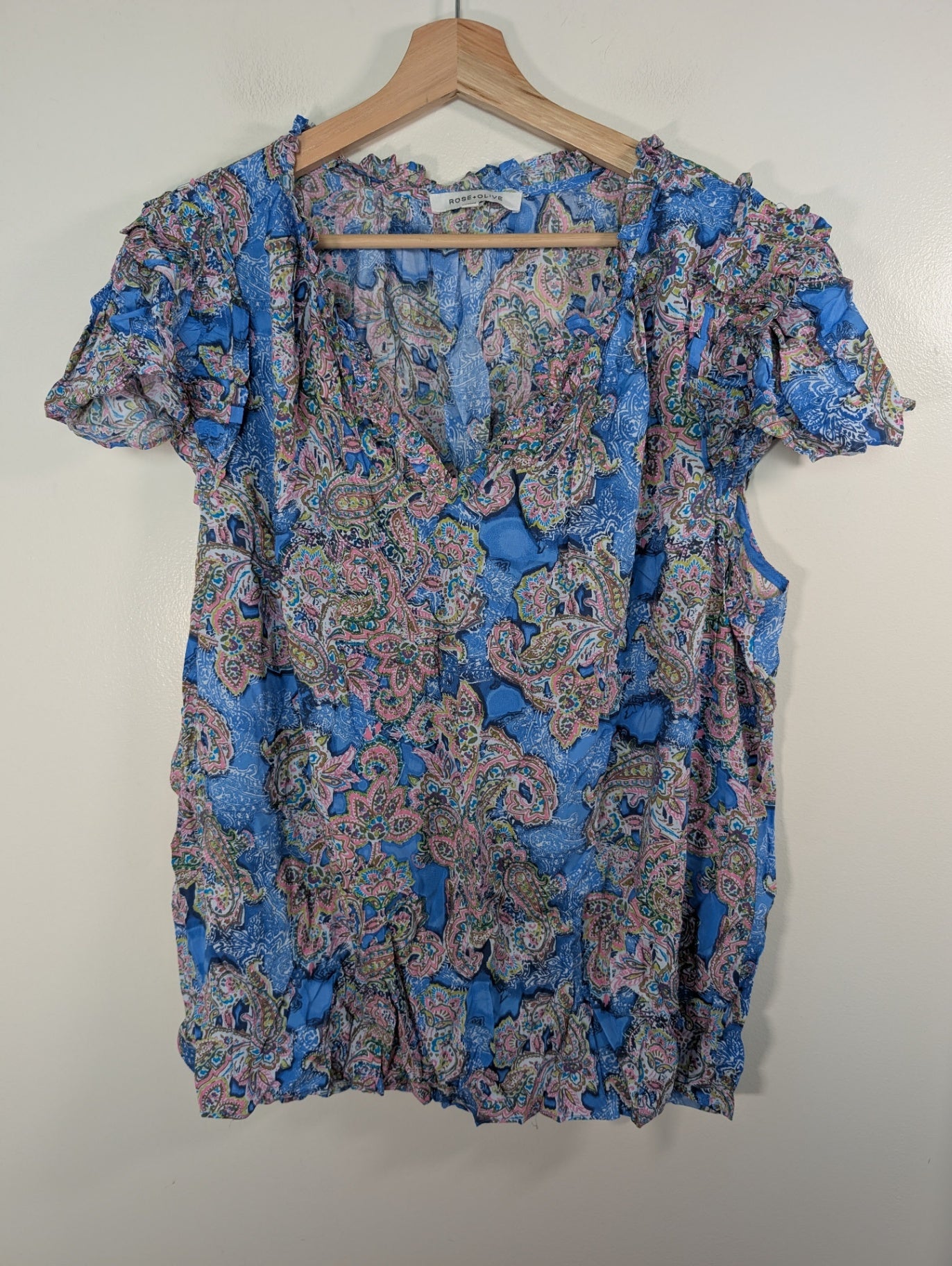 Rose + Olive paisley blouse - 2XL