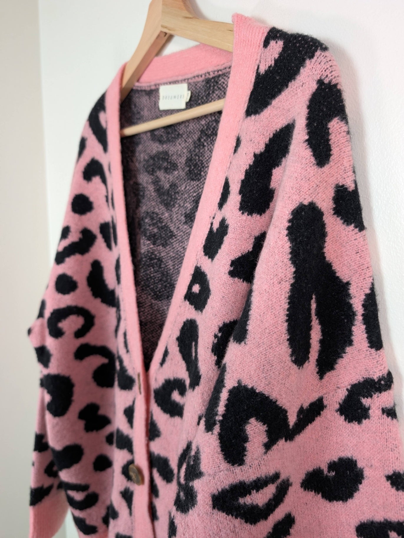 Dreamers pink leopard cardigan - M/L