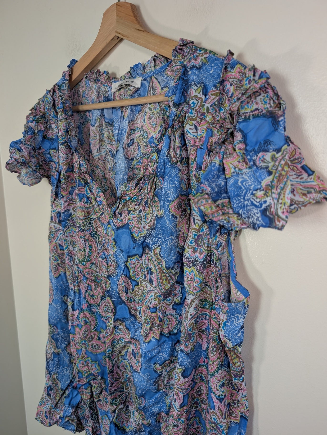 Rose + Olive paisley blouse - 2XL