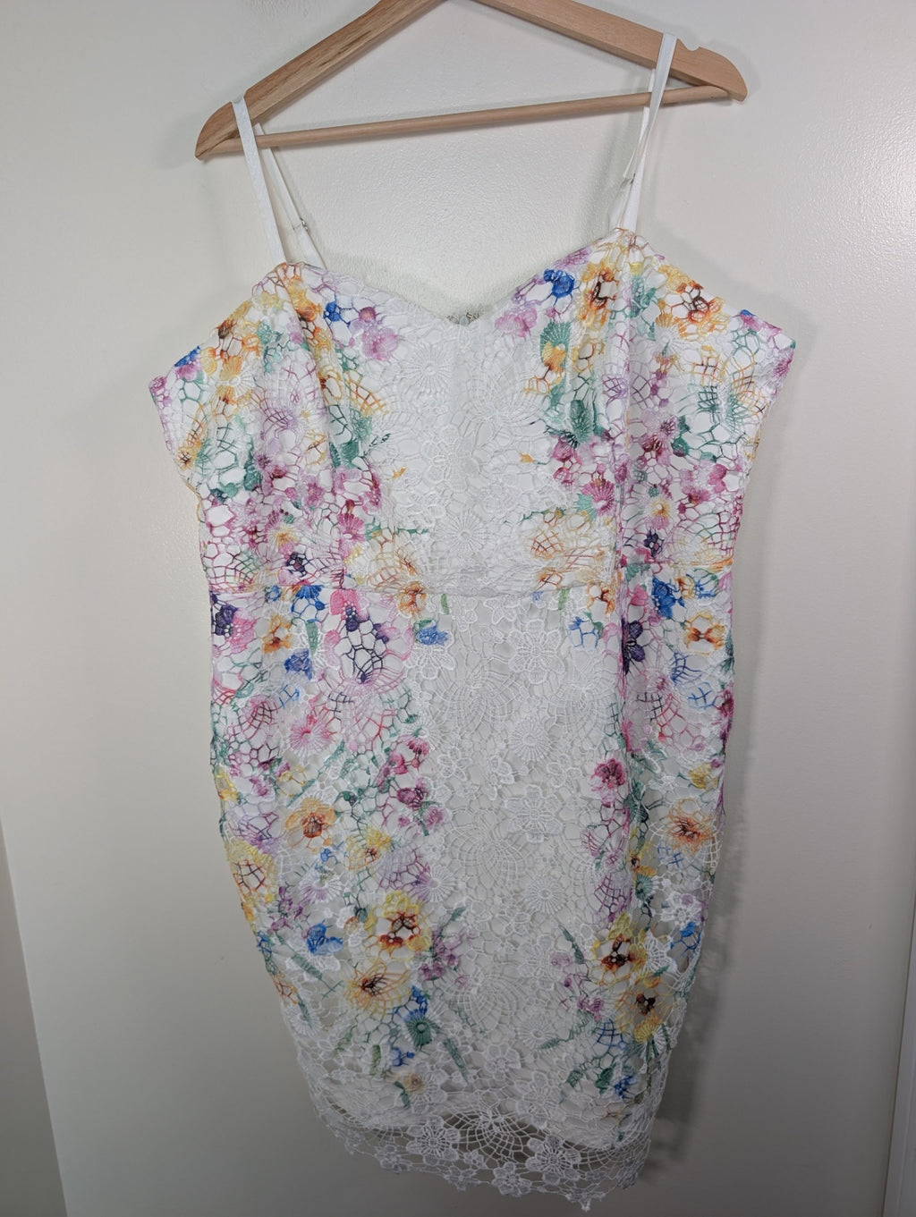 Venus white floral lace dress - 2XL