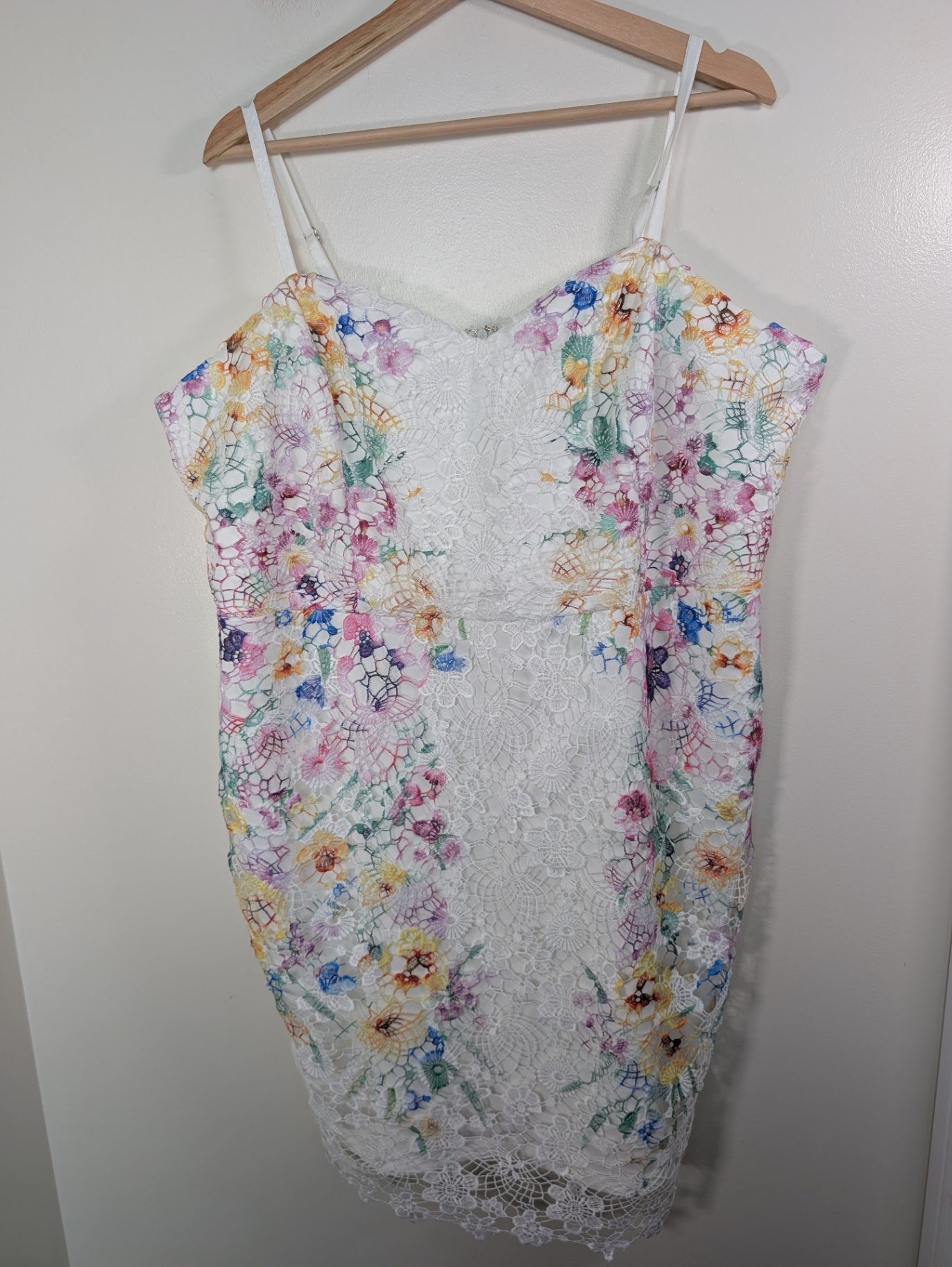 Venus white floral lace dress - 2XL