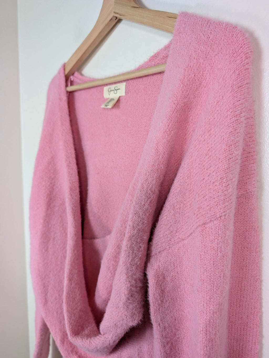 Jessica Simpson pink faux wrap sweater - XL