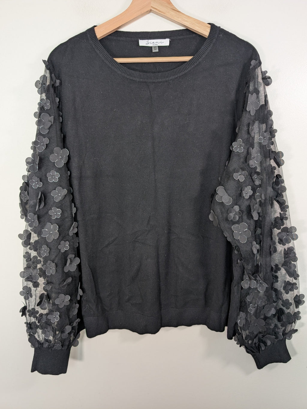Siani flower sleeve sweater - 2XL