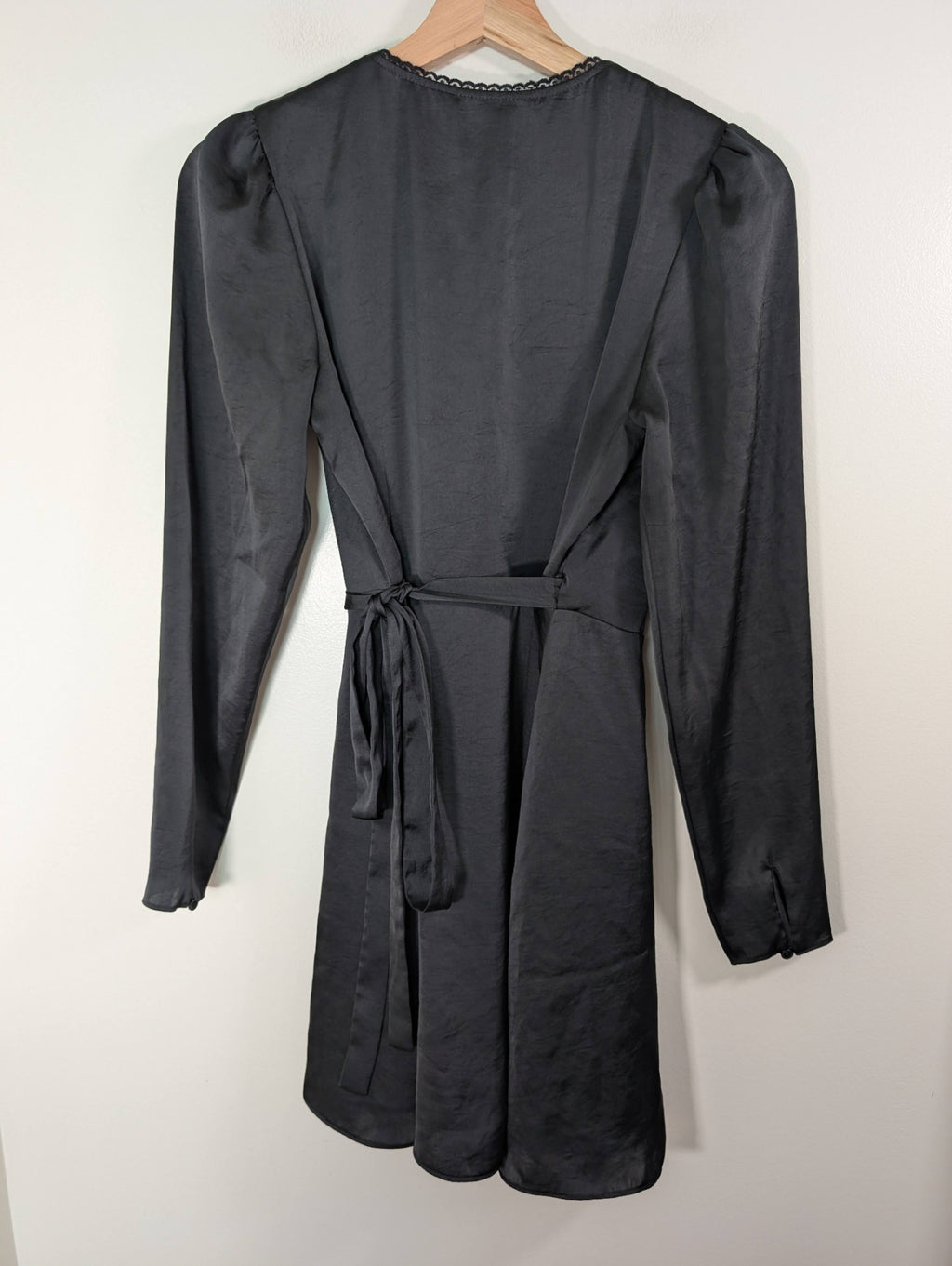Wilfred black wrap dress - S