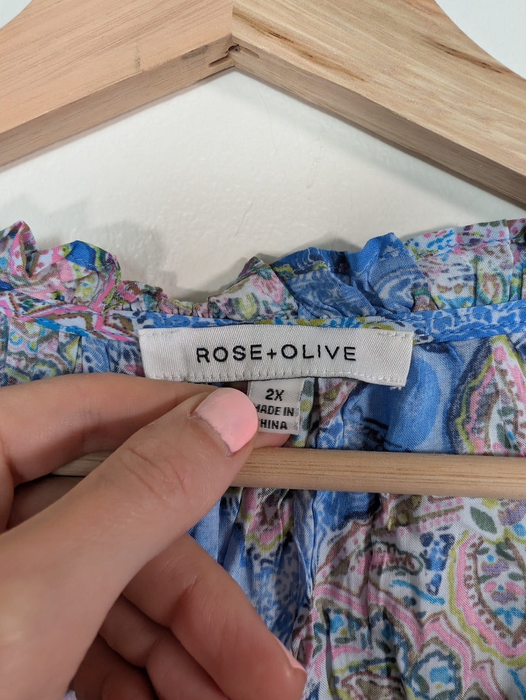 Rose + Olive paisley blouse - 2XL