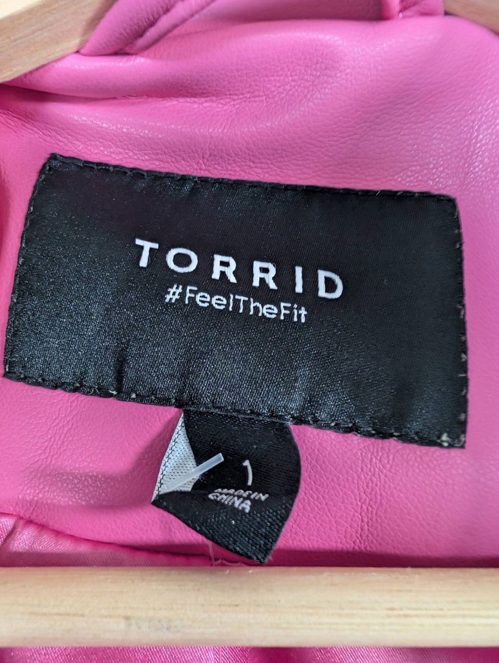 NWT Torrid pink faux leather moto jacket - 1X