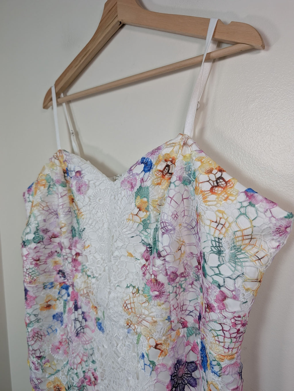 Venus white floral lace dress - 2XL