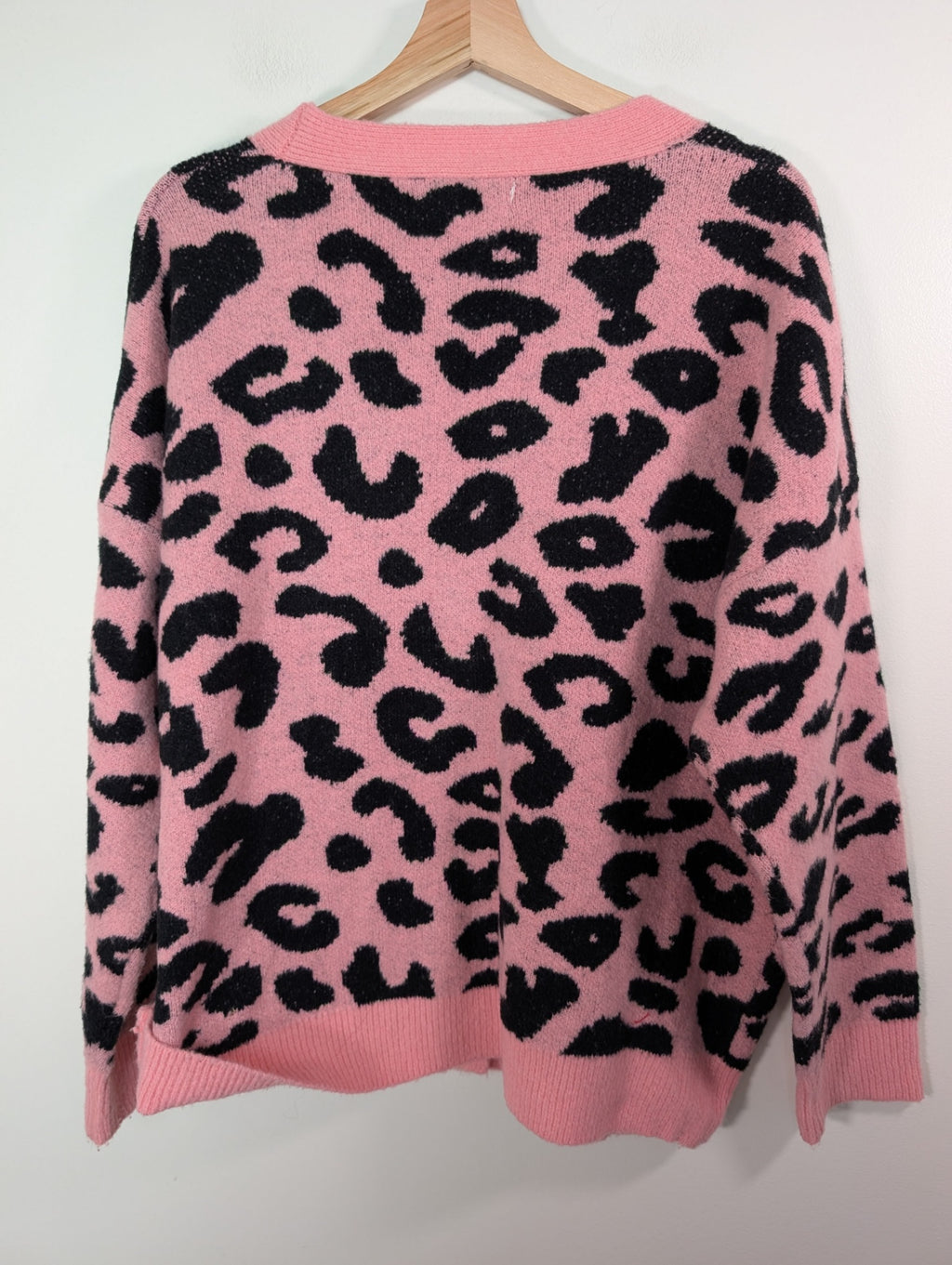 Dreamers pink leopard cardigan - M/L