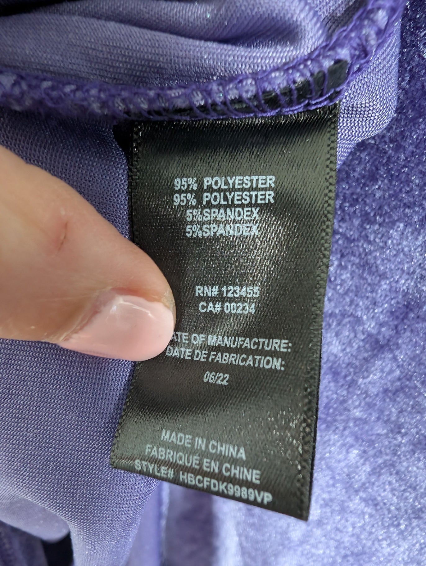 Design Lab purple velvet dress - 3XL