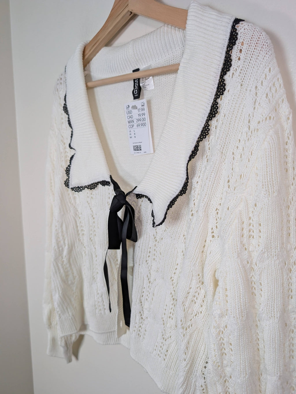 NWT H&M bow cardigan - Large