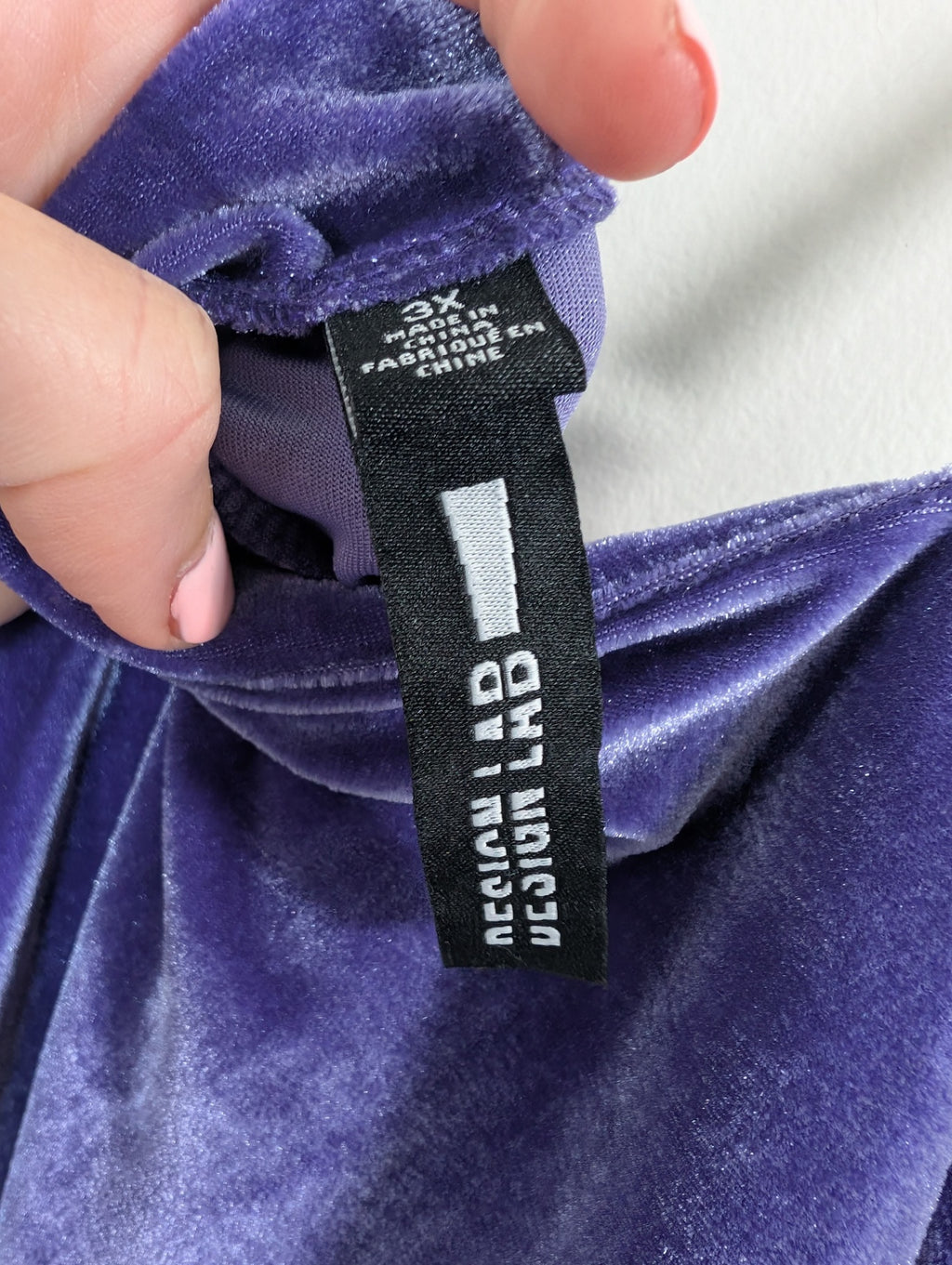 Design Lab purple velvet dress - 3XL