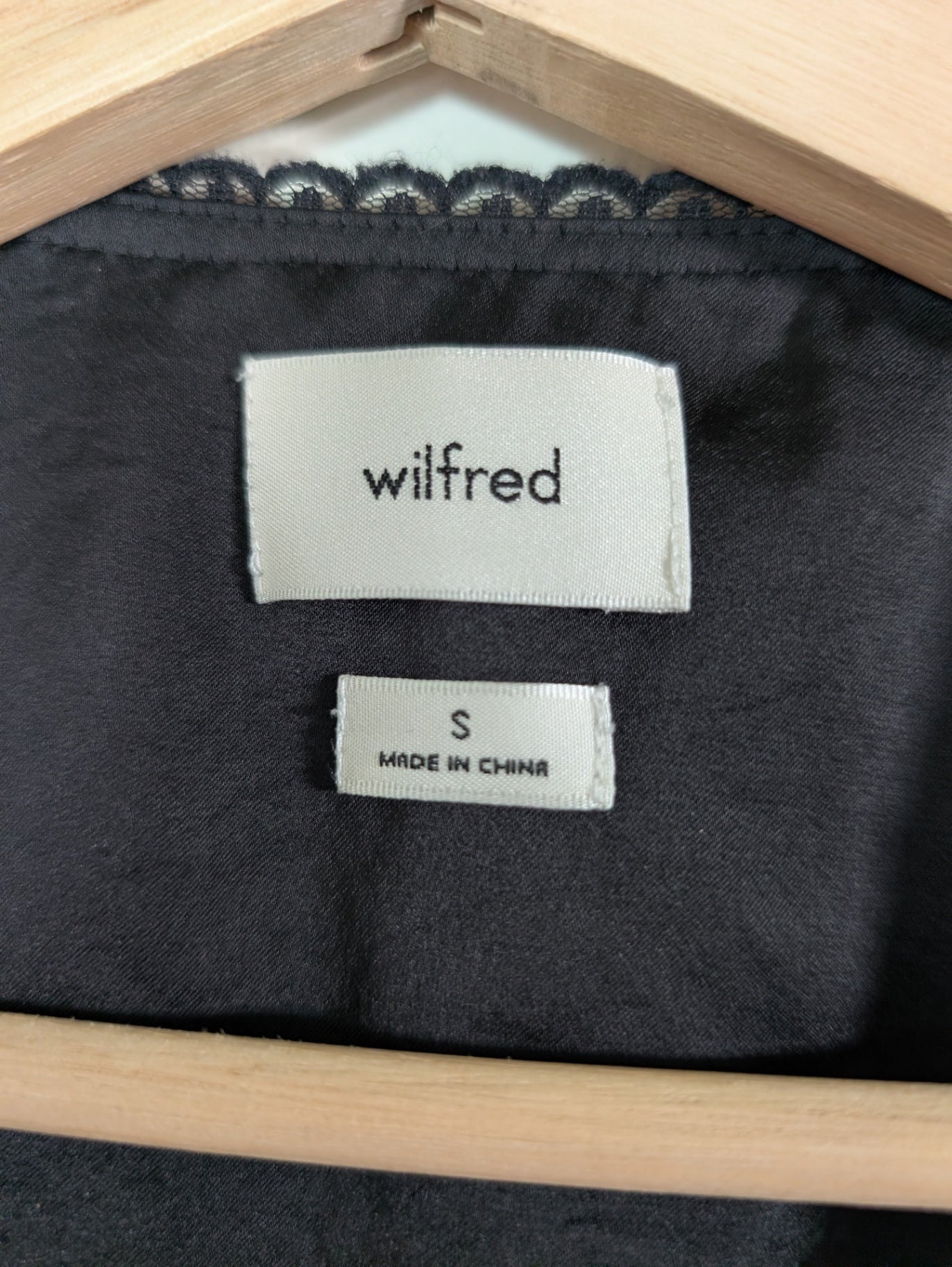 Wilfred black wrap dress - S