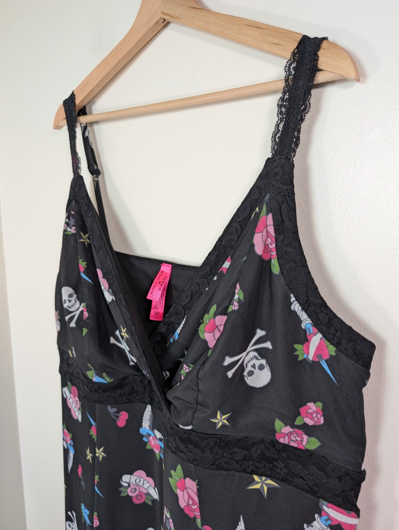 Torrid x Betsy Johnson rose/skull dress - 2XL