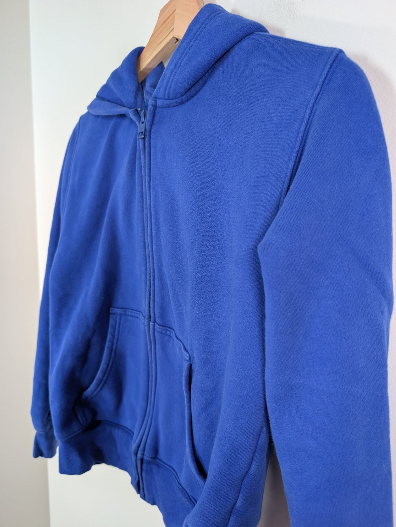 TNA blue sweatfleece zipup hoodie - 2XS