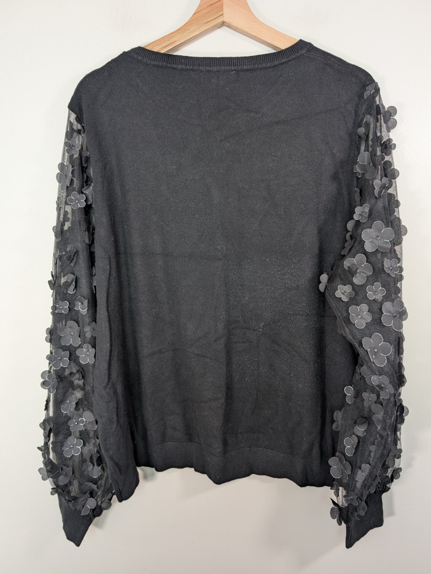 Siani flower sleeve sweater - 2XL
