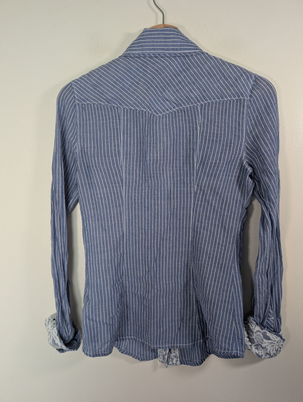 Guess snap striped long sleeve - S