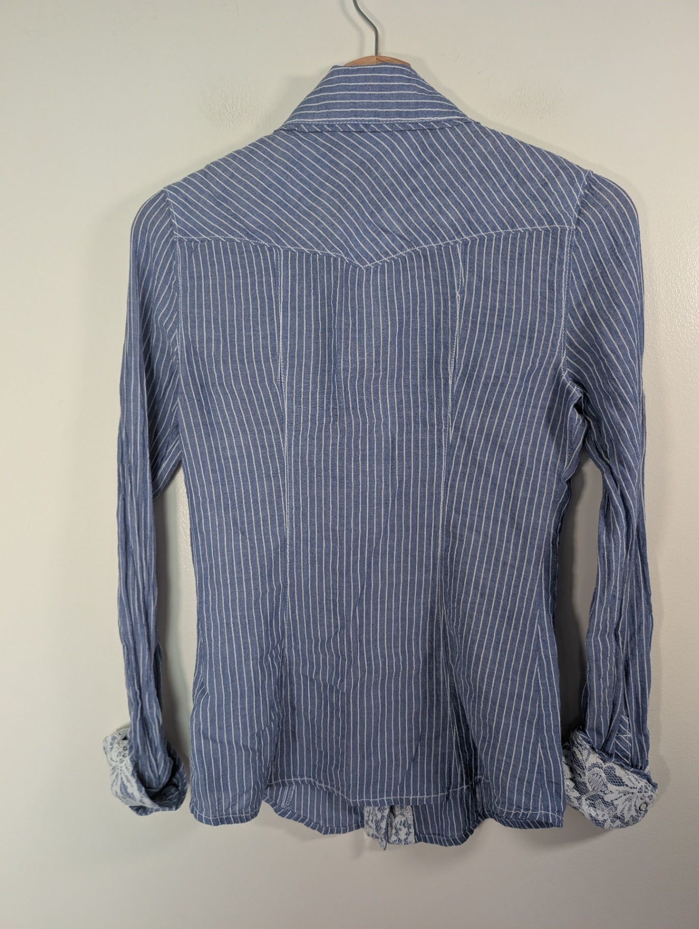 Guess snap striped long sleeve - S