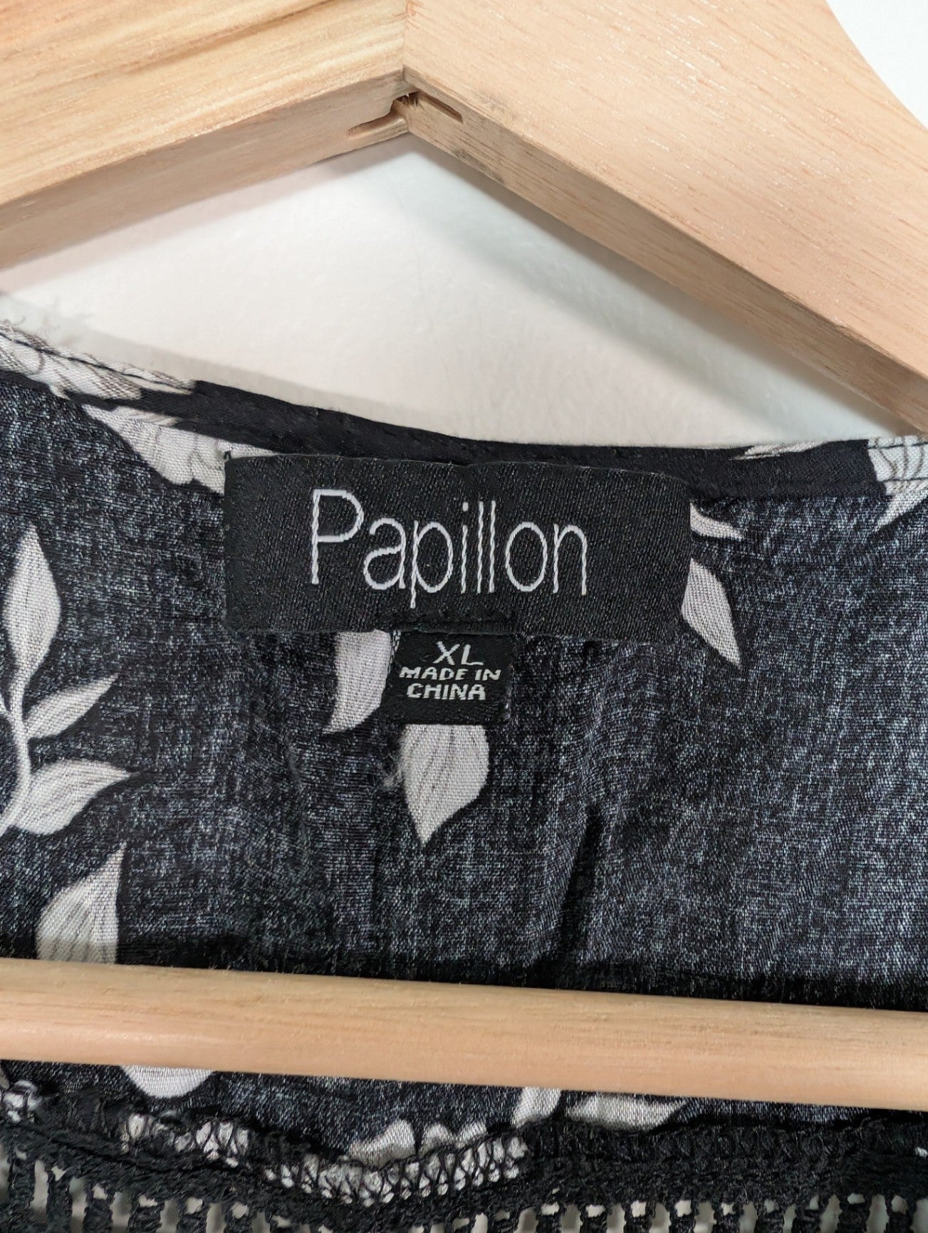 Papillon black floral maxi dress - XL