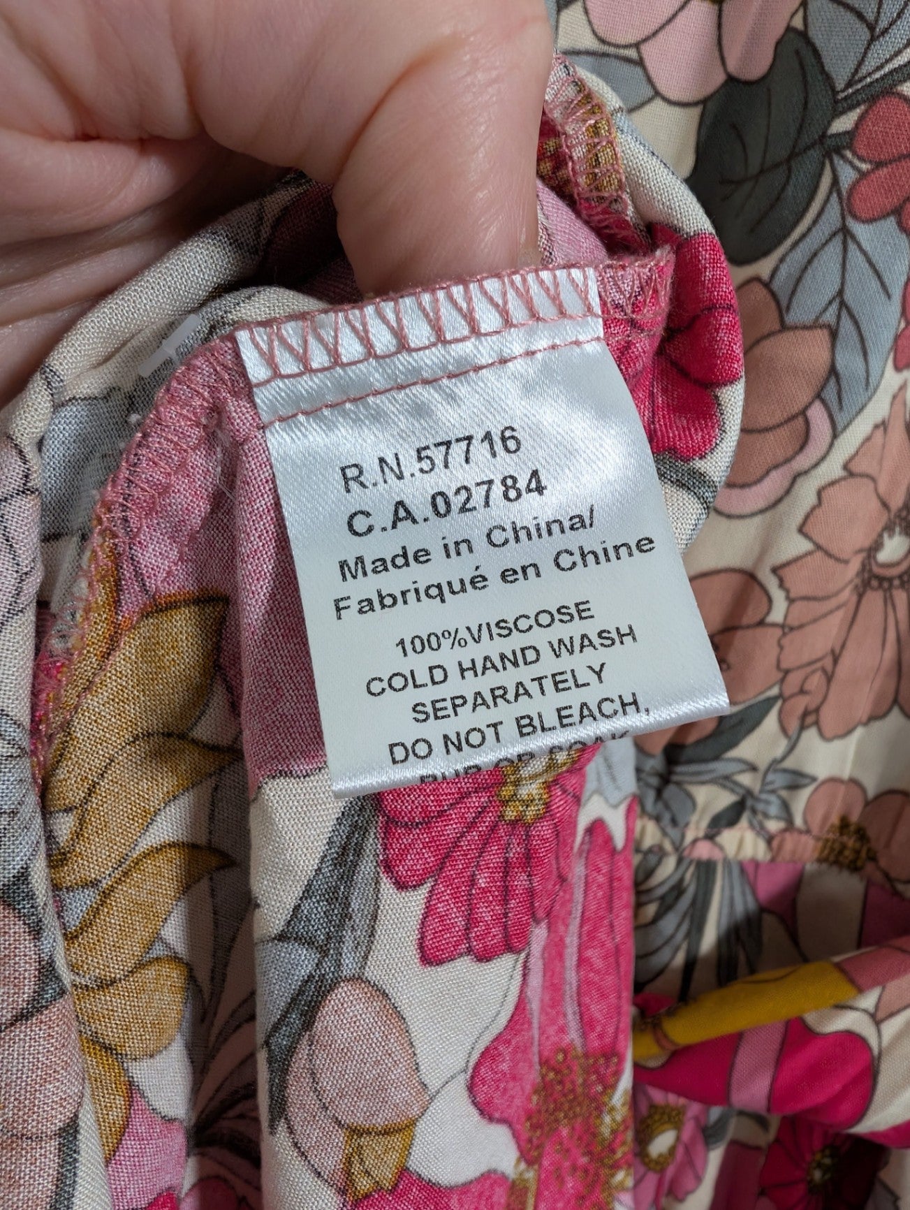 Papillon pink floral maxi dress - XL