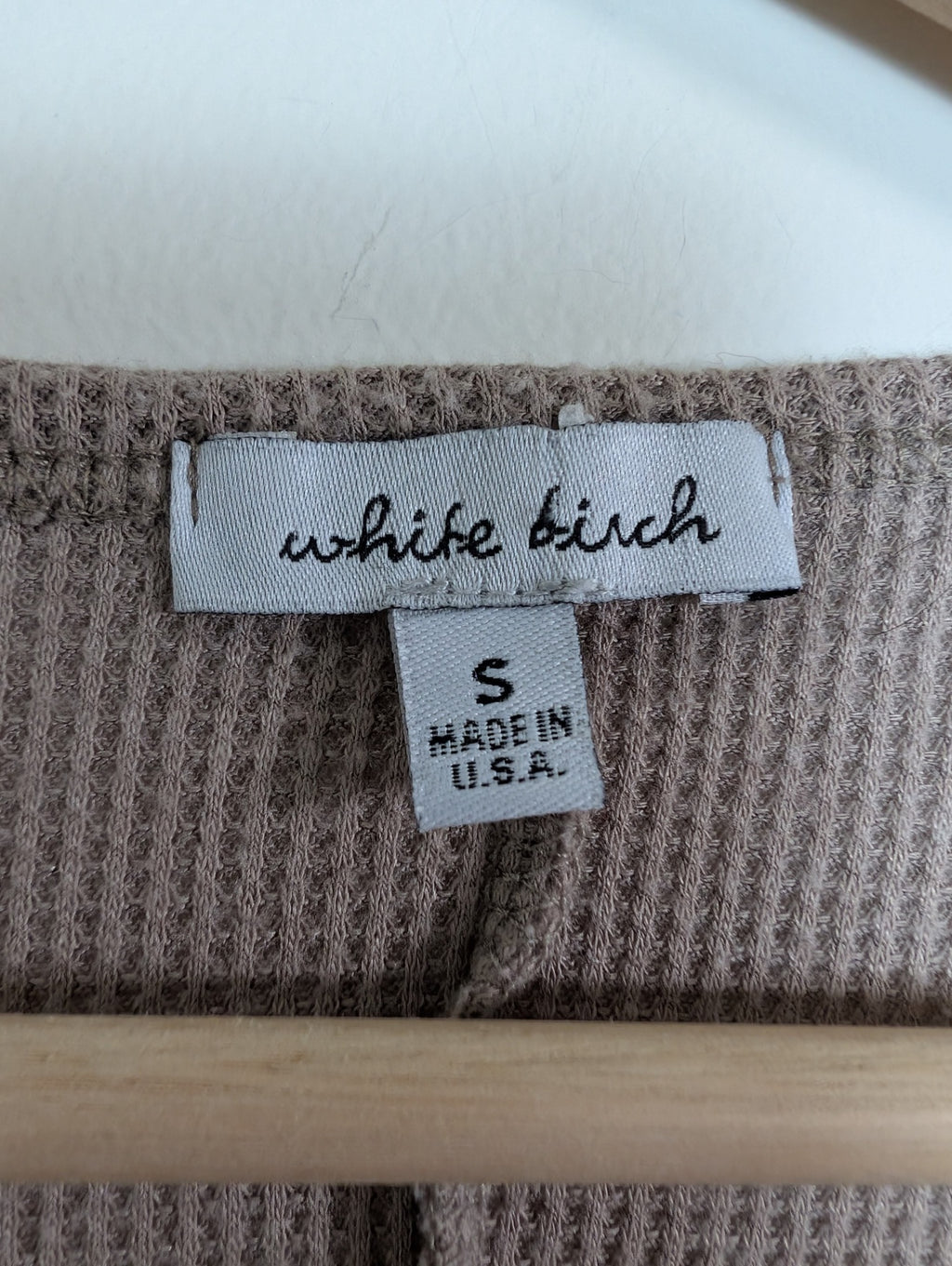 White Birch waffle twist front - S