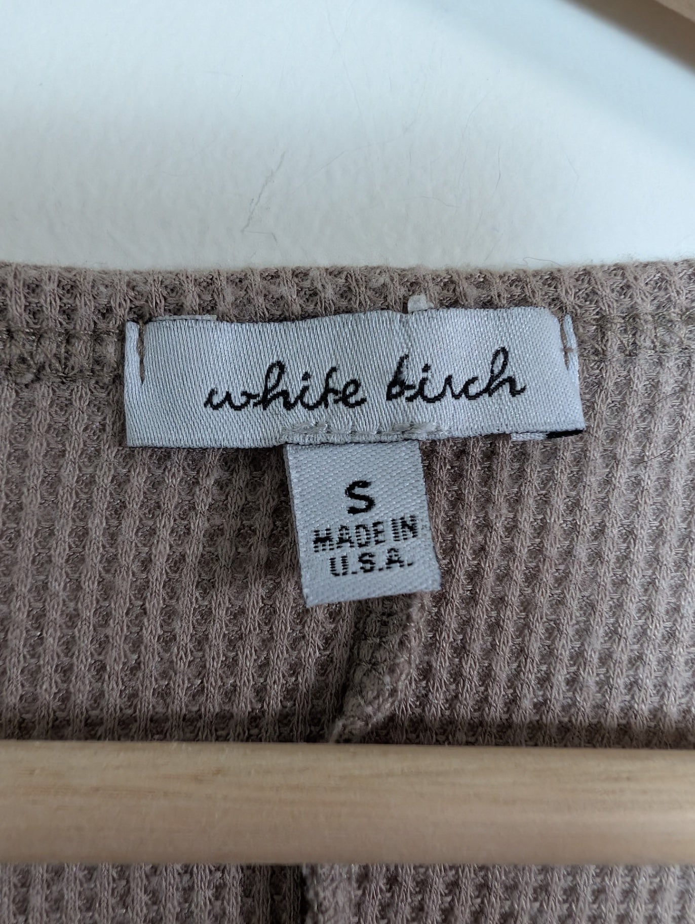 White Birch waffle twist front - S