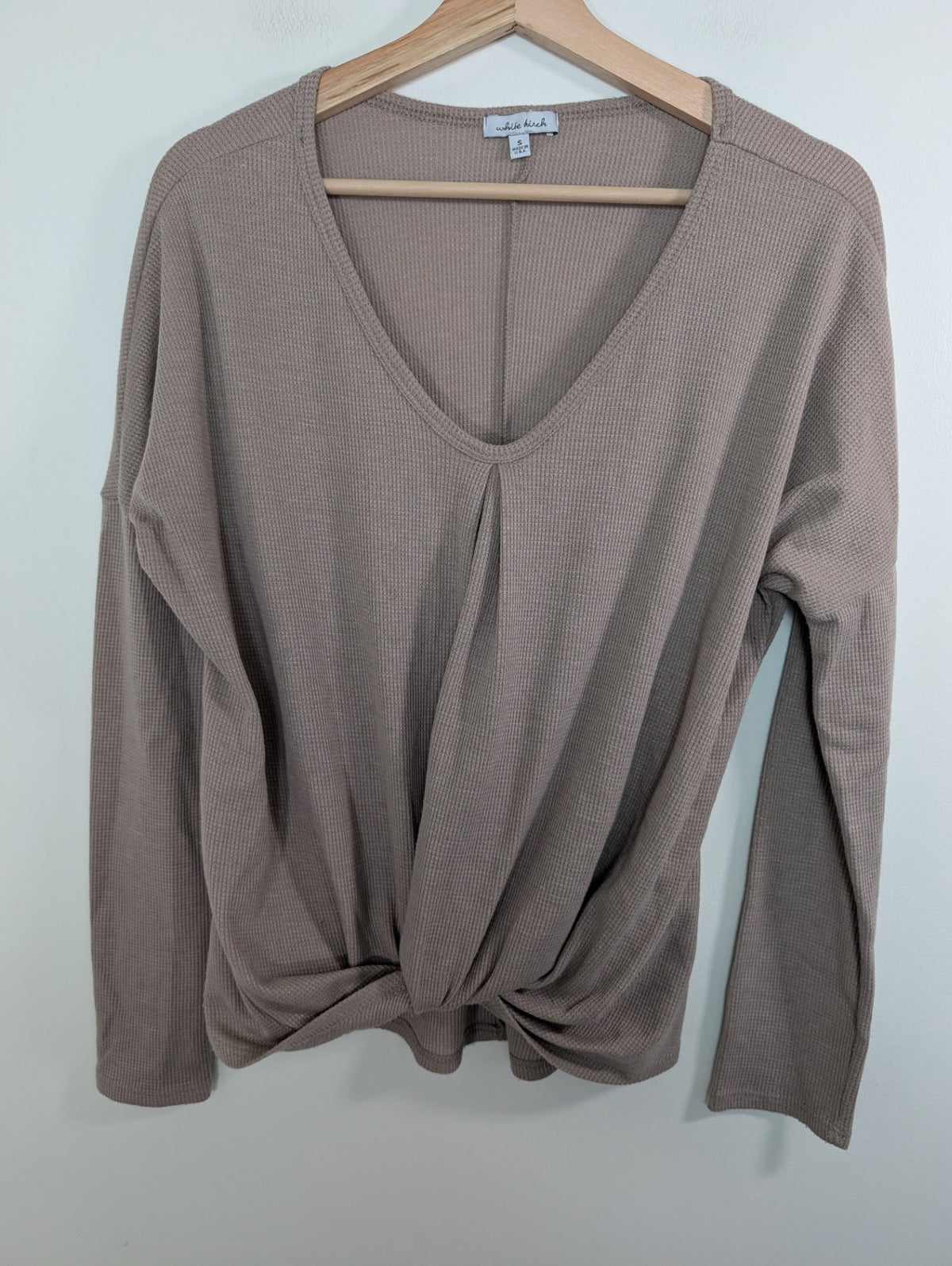 White Birch waffle twist front - S