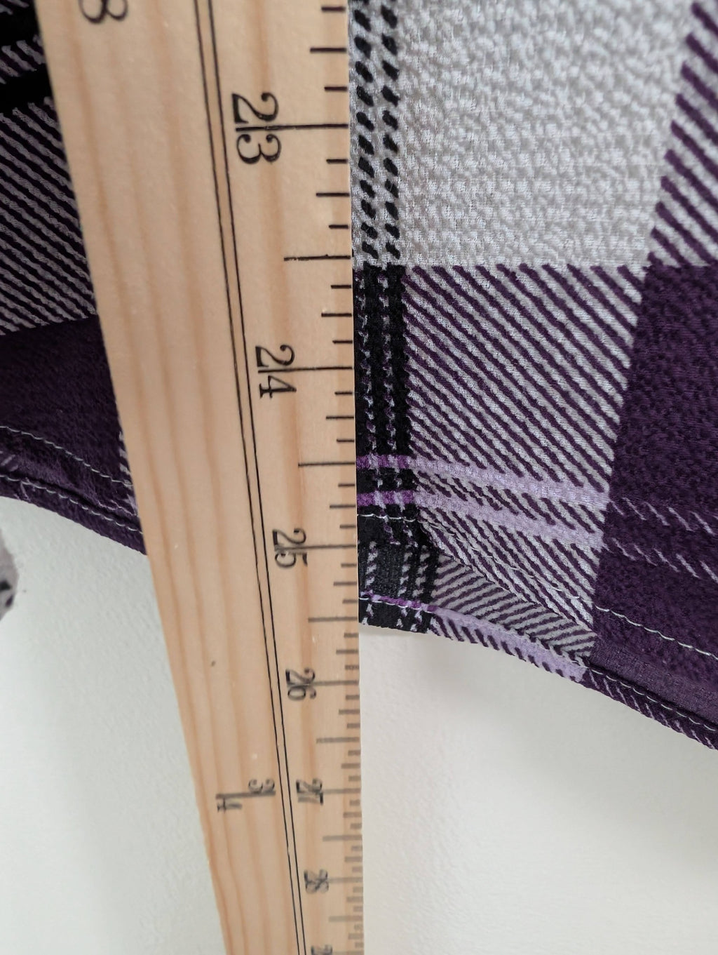 Ricki's purple plaid blouse - M