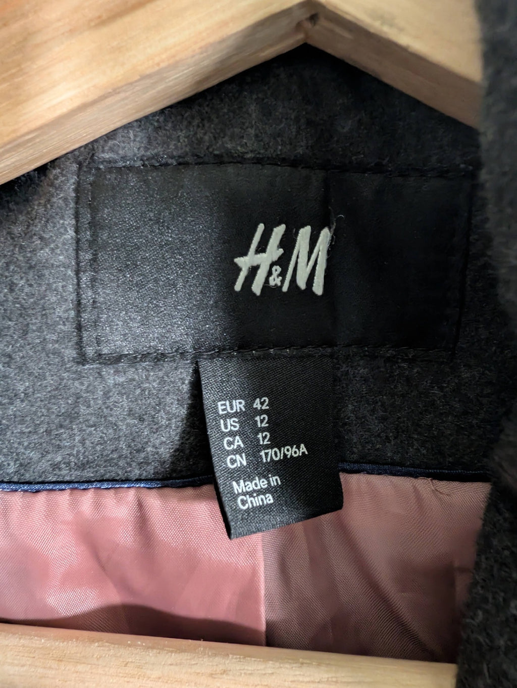 H&M grey peacoat - 12