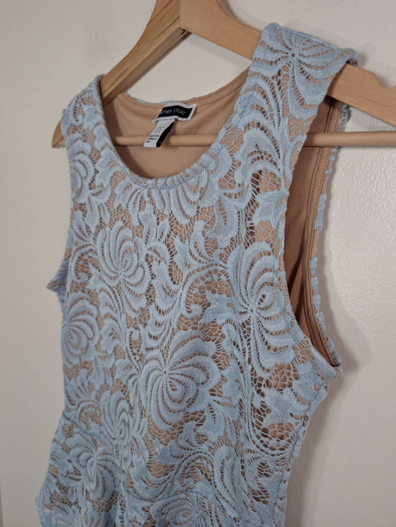 Another Story lace peplum blouse - S