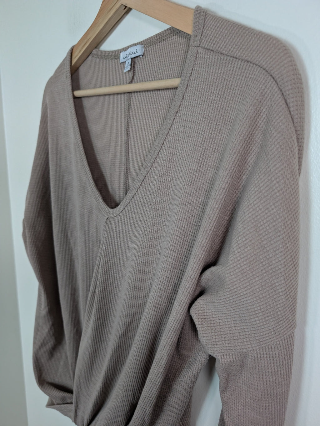 White Birch waffle twist front - S