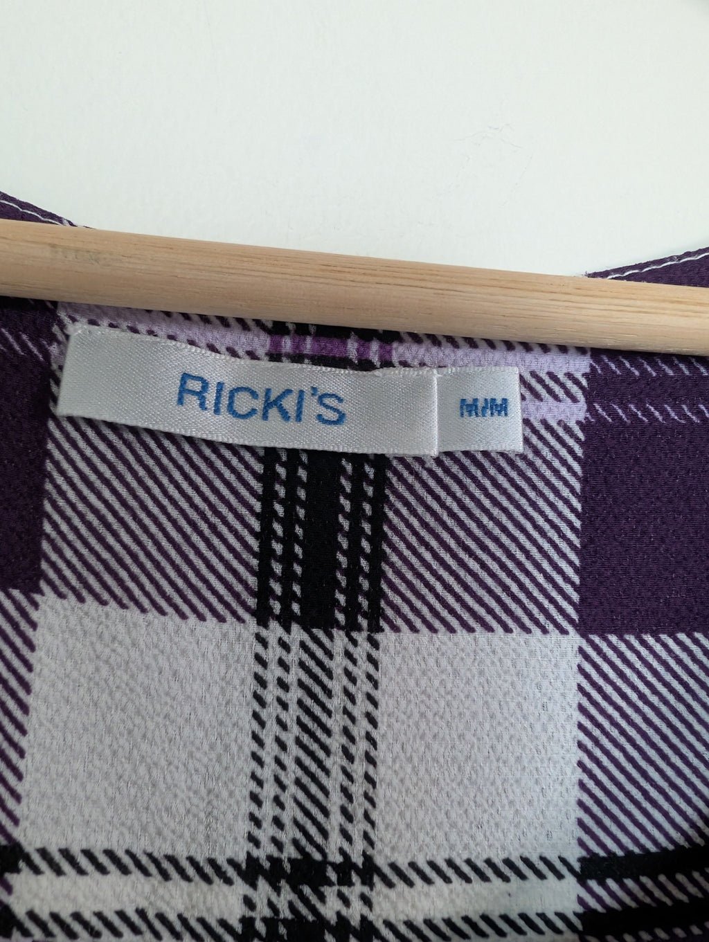 Ricki's purple plaid blouse - M