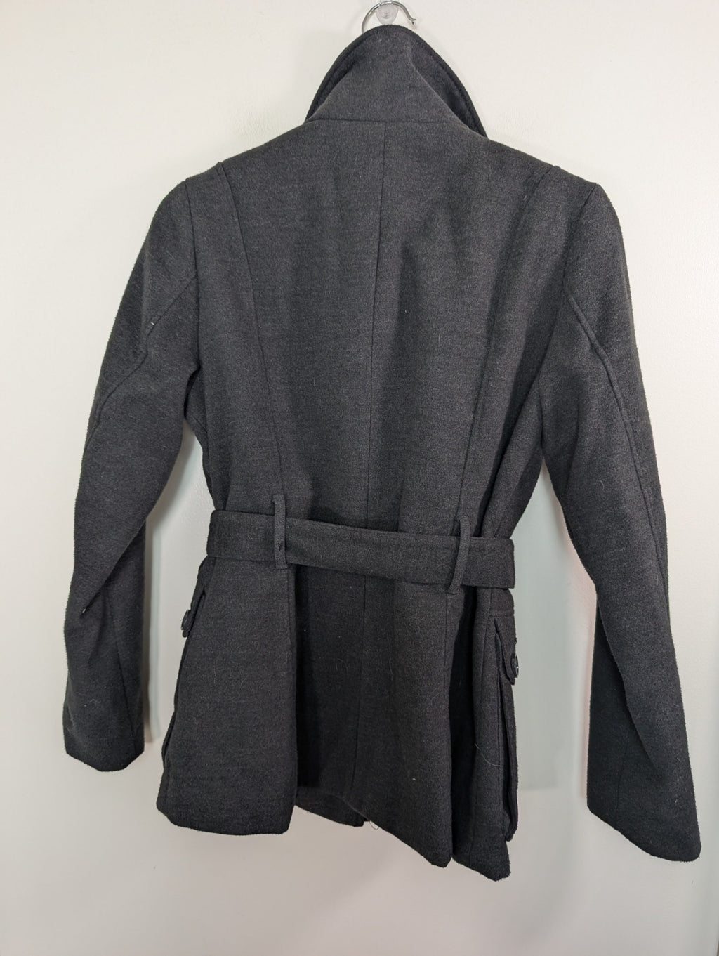 H&M grey peacoat - 12