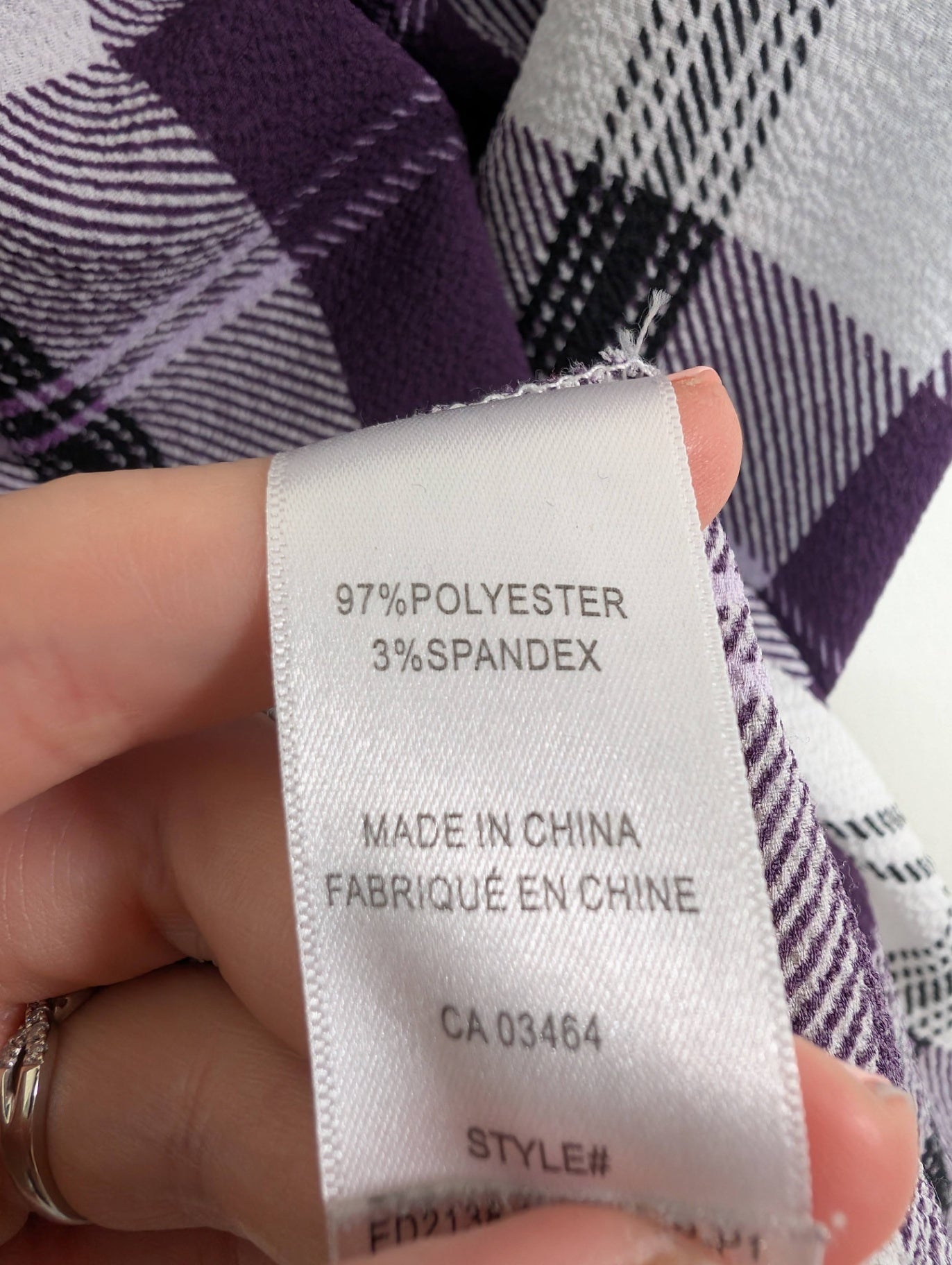 Ricki's purple plaid blouse - M