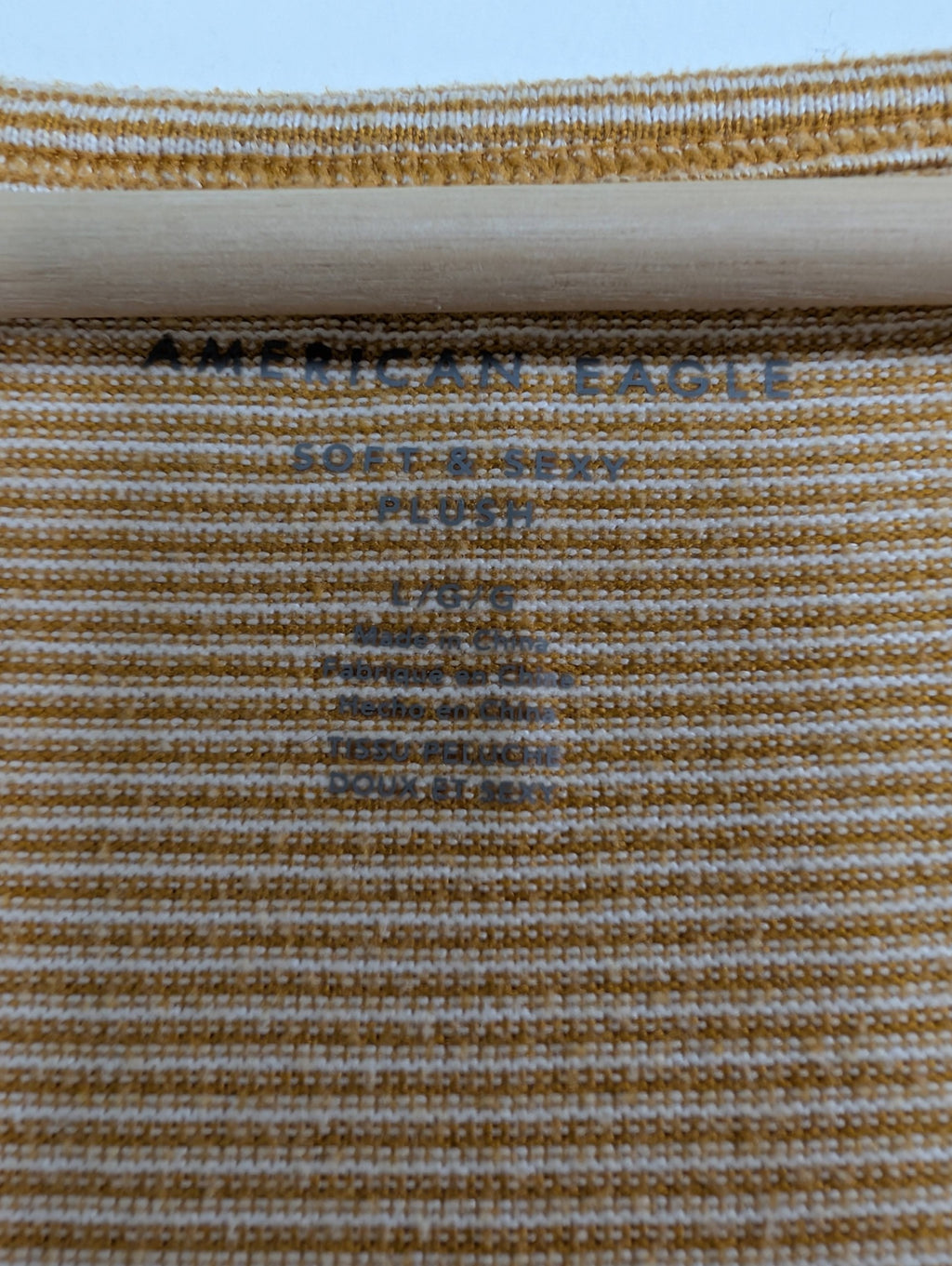 American Eagle mustard striped tee - L/G